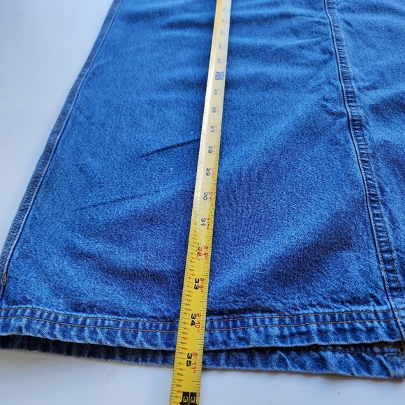 Vintage Route 66 Women's MAXI Denim JEAN Skirt Blue Pockets Sz 11/12 Sk8 - Picture 8 of 11